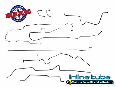 Fits 97-06 Jeep Wrangler Tj Preformed Hydraulic Brake Line Set No Abs Stainless