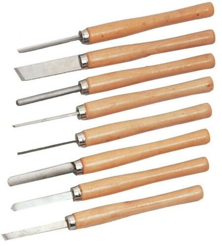 New 8pc Wood Lathe Chisel Set Turning Tools Woodworking Gouge Skew Parting Spear