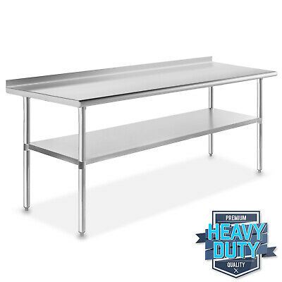 Stainless Steel 30" X 72" Nsf Commercial Kitchen Work Prep Table With Backsplash